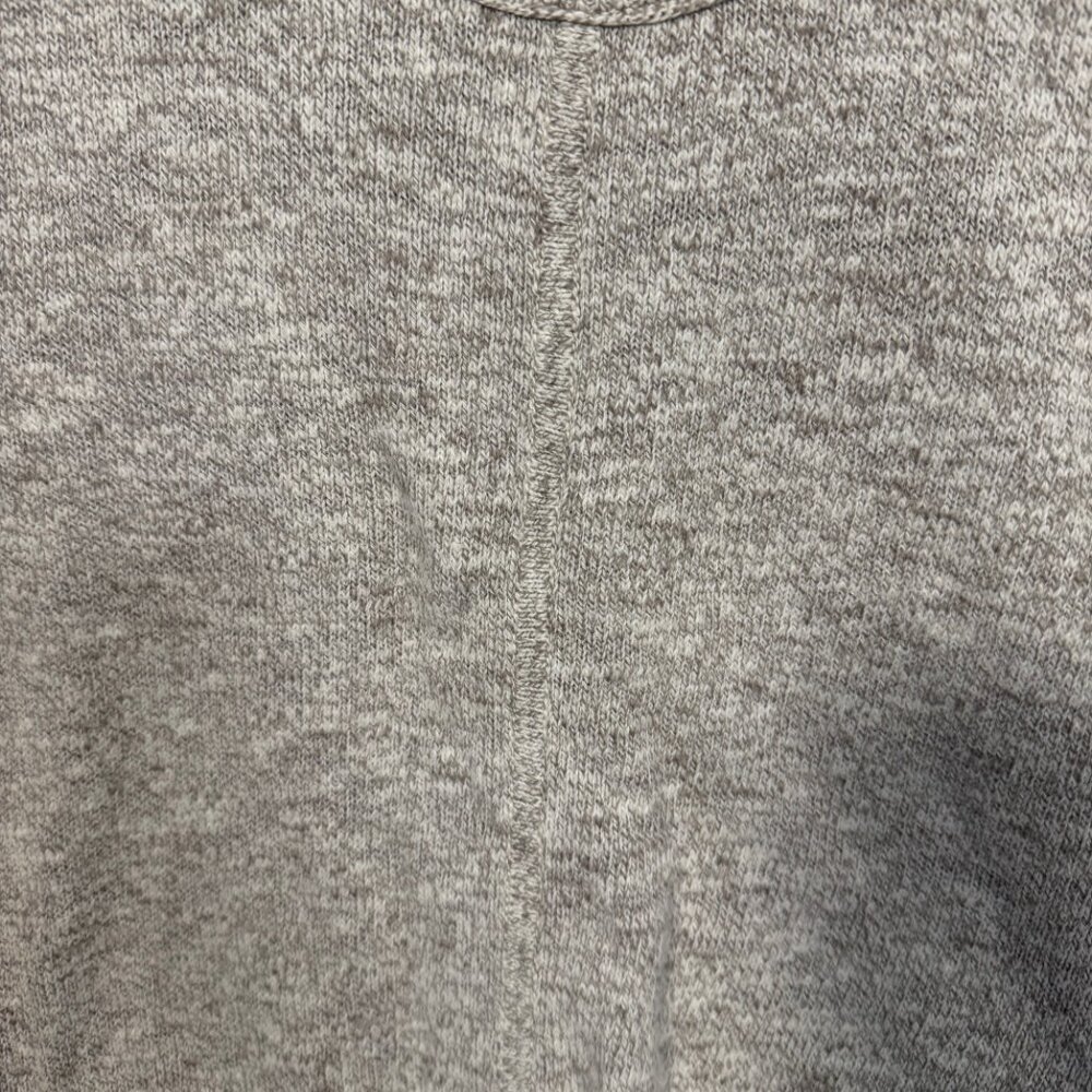 Madewell Tie-Front Short Sleeve Sweater Tee 100% Cotton Marled Beige Medium M - Picture 6 of 8